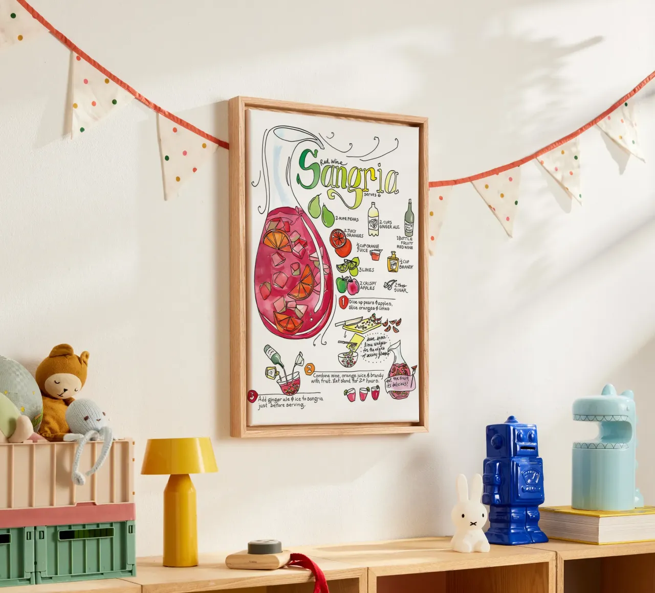 Sangria tela con Cornice a cassetta da Type & Tape
