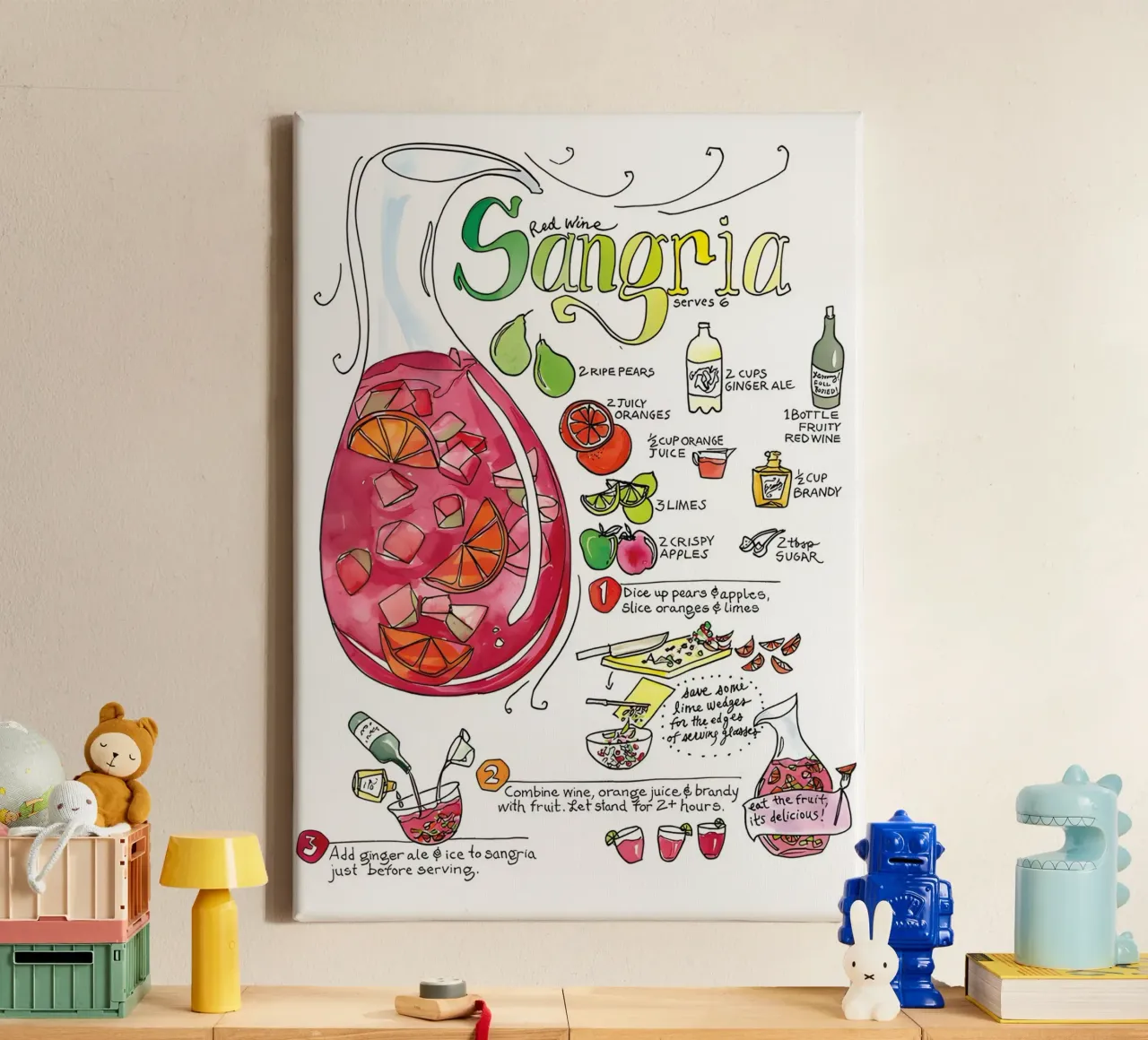 Sangria tela con Cornice a cassetta da Type & Tape