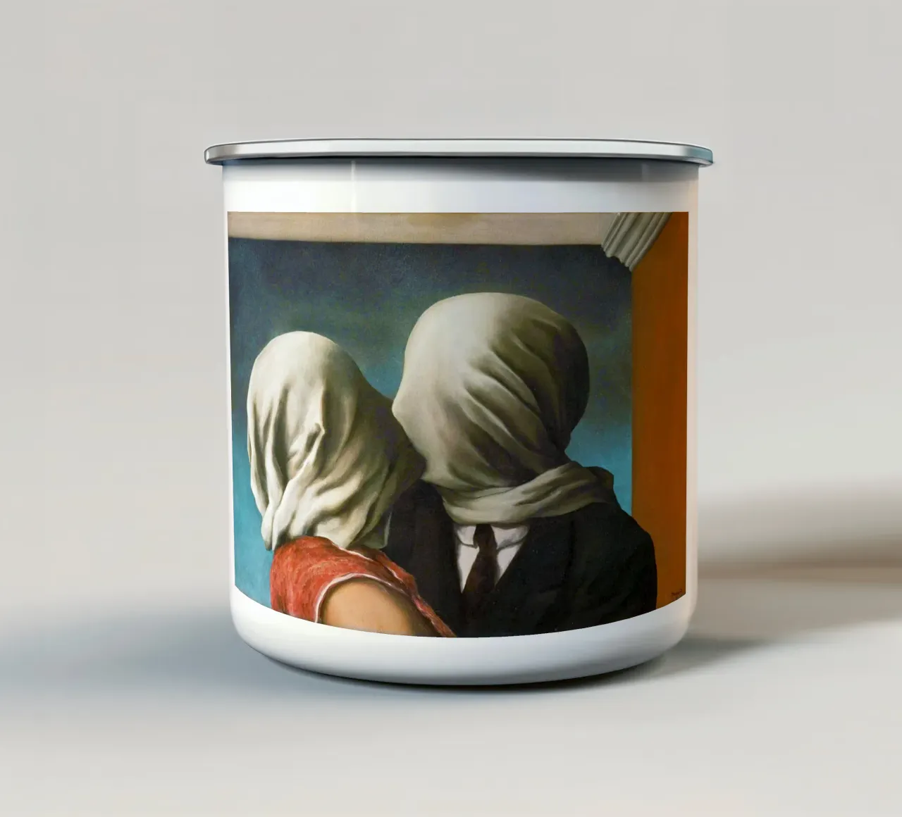 René Magritte – The Lovers tazza in smalto da Classic Art Prints