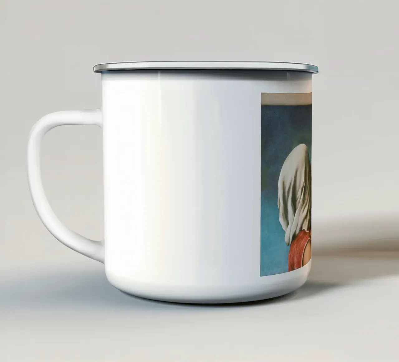 René Magritte – The Lovers tazza in smalto da Classic Art Prints