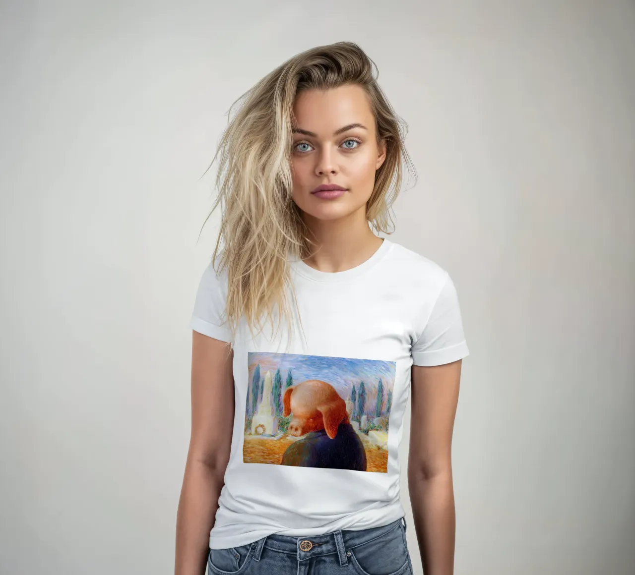 René Magritte - Un colpo di fortuna (1960) t-shirt da donna da Chérie Prints