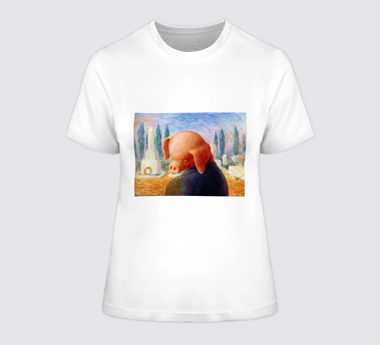 René Magritte - Un colpo di fortuna (1960) t-shirt da donna da Chérie Prints
