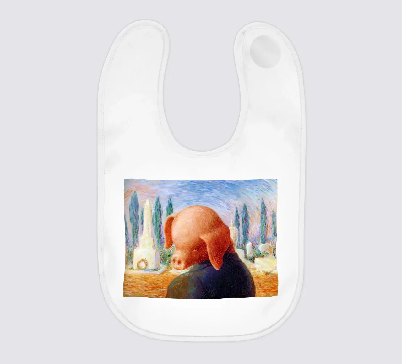 René Magritte - Un colpo di fortuna (1960) bavaglino da Chérie Prints