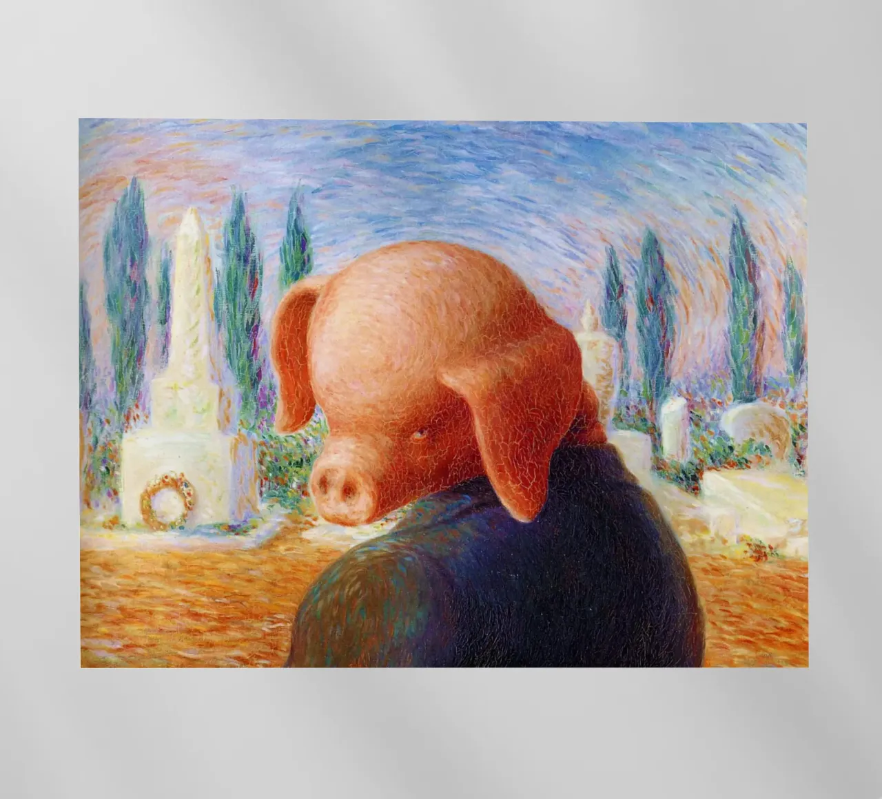 René Magritte - Un colpo di fortuna (1960) pellicola backlit da Chérie Prints