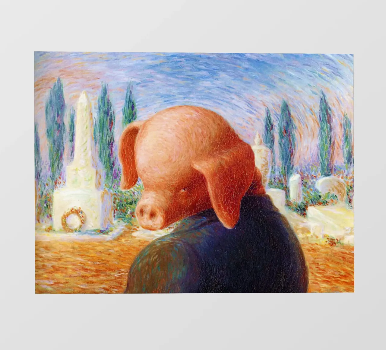 René Magritte - Un colpo di fortuna (1960) pellicola backlit da Chérie Prints