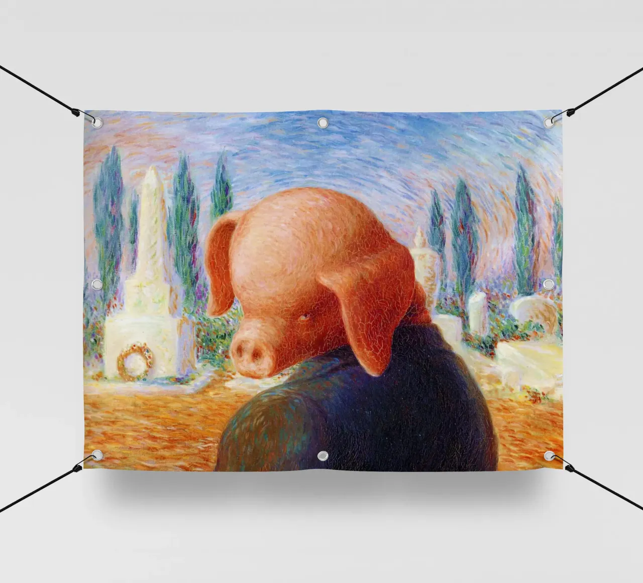 René Magritte - Un colpo di fortuna (1960) telo in pvc da Chérie Prints