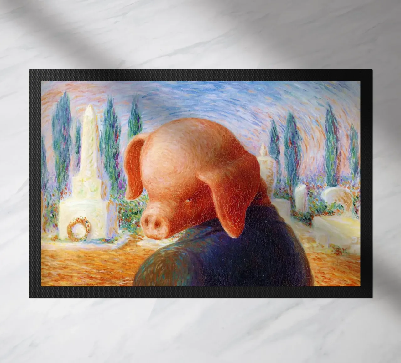 René Magritte - Un colpo di fortuna (1960) zerbino da Chérie Prints