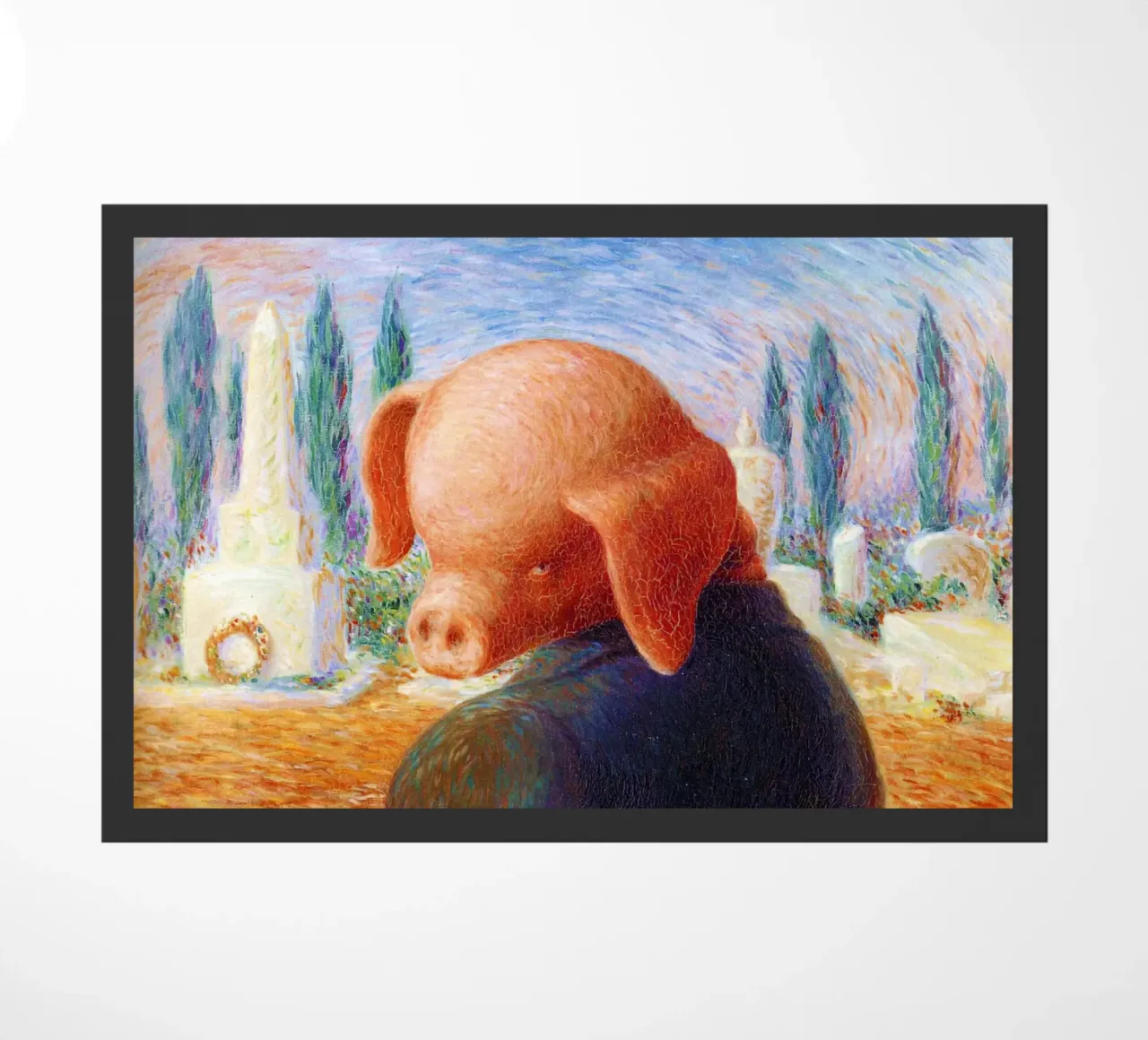 René Magritte - Un colpo di fortuna (1960) zerbino da Chérie Prints