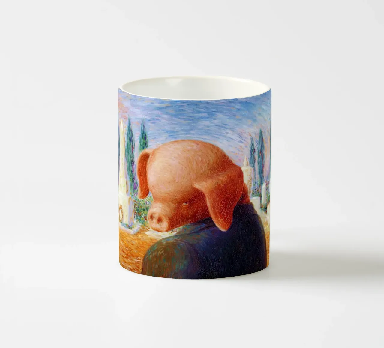 René Magritte - Un colpo di fortuna (1960) tazza in ceramica da Chérie Prints