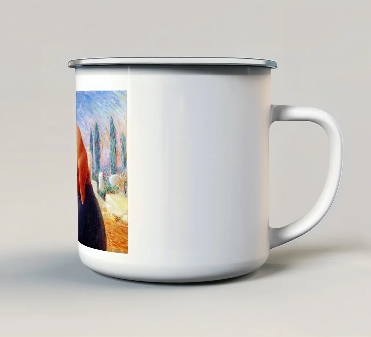 René Magritte - Un colpo di fortuna (1960) tazza in smalto da Chérie Prints