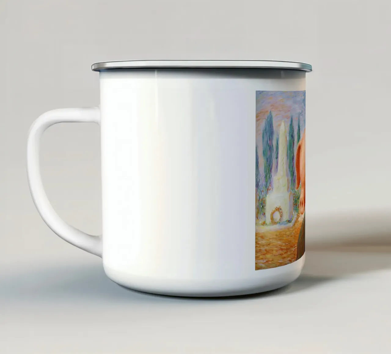 René Magritte - Un colpo di fortuna (1960) tazza in smalto da Chérie Prints