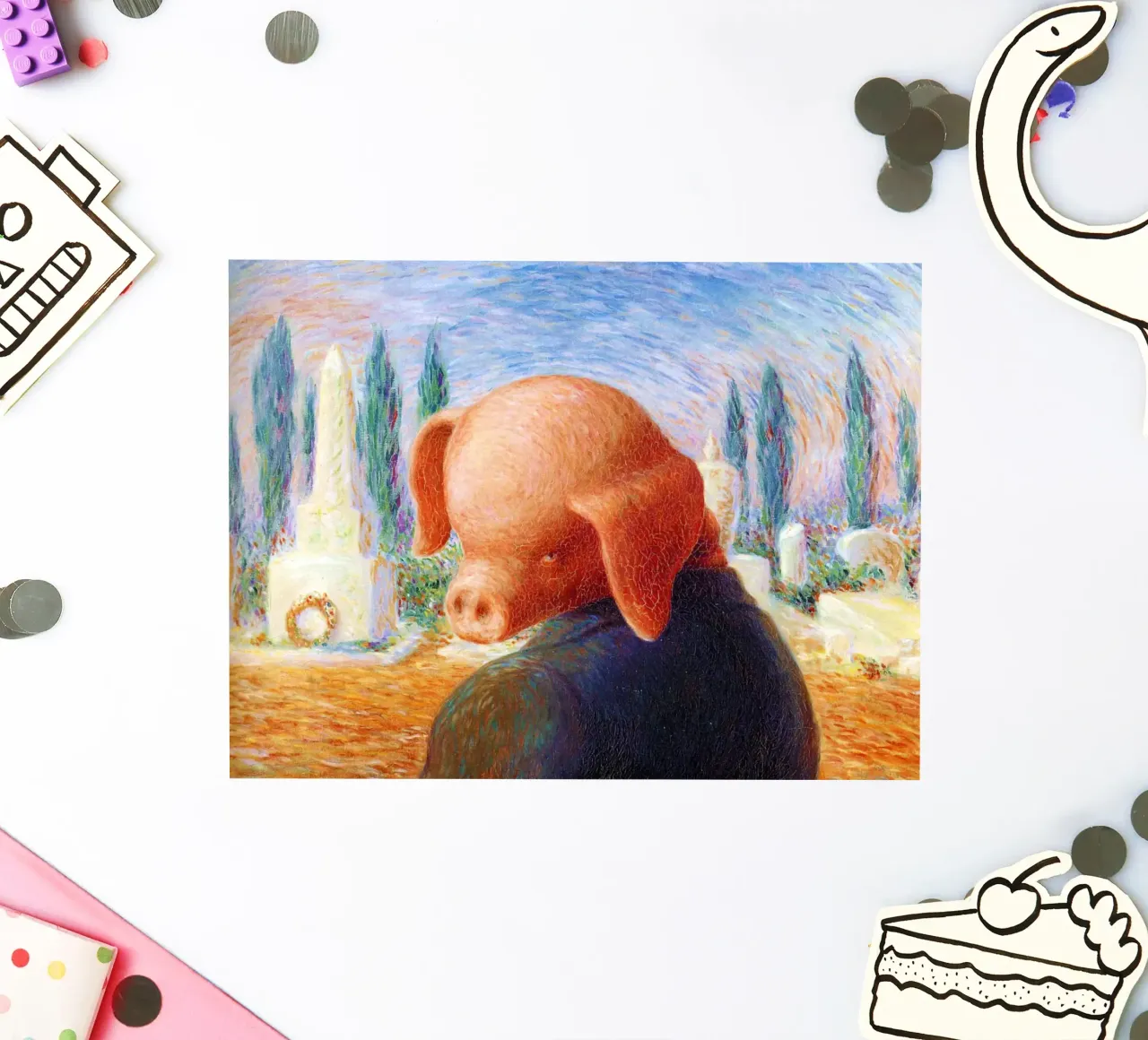 René Magritte - Un colpo di fortuna (1960) adesivo da Chérie Prints