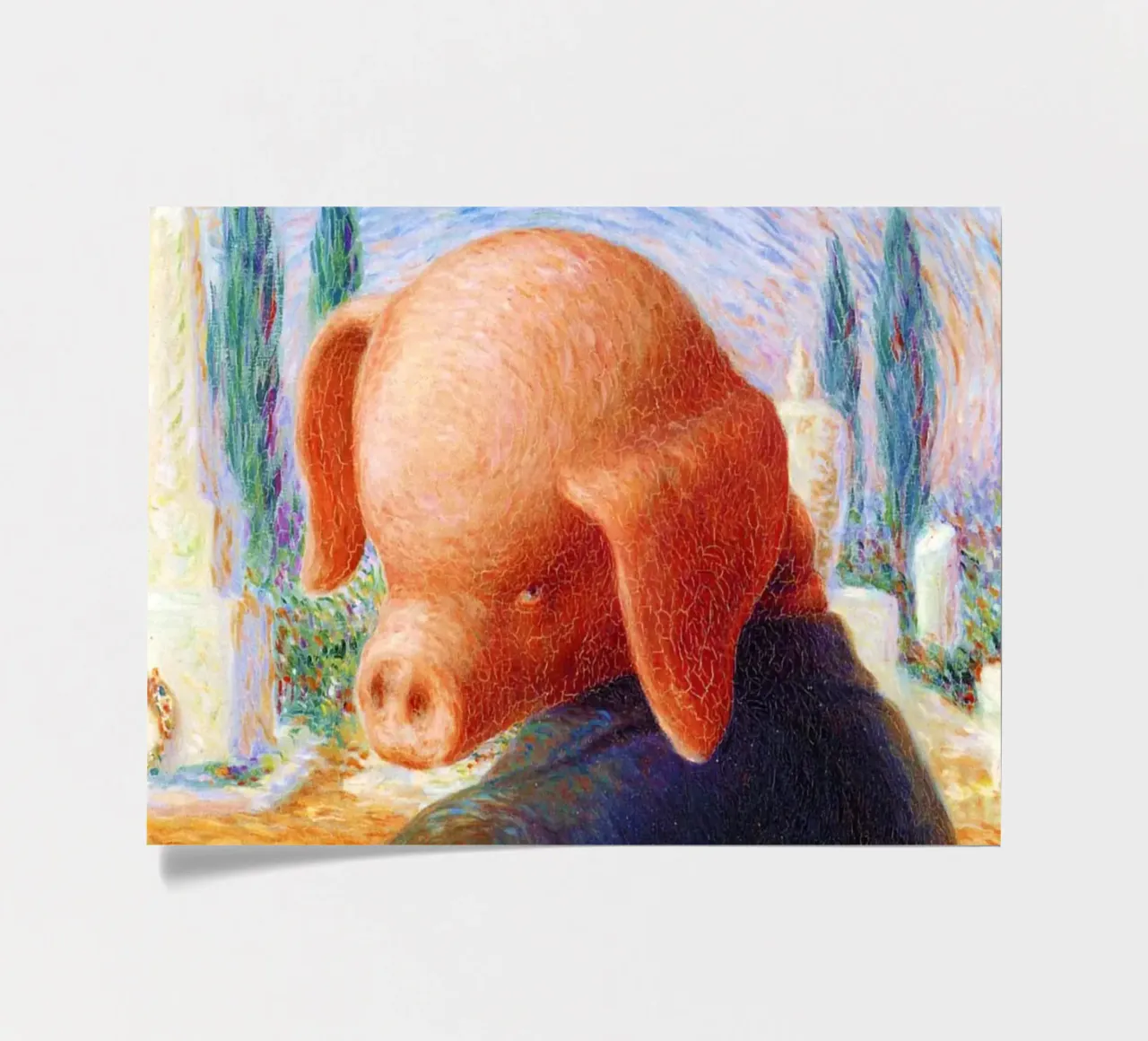 René Magritte - Un colpo di fortuna (1960) foglio adesivo da Chérie Prints