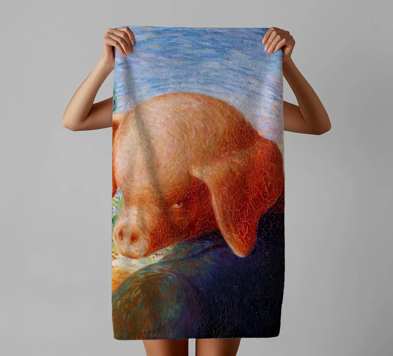 René Magritte - Un colpo di fortuna (1960) asciugamano da bagno da Chérie Prints