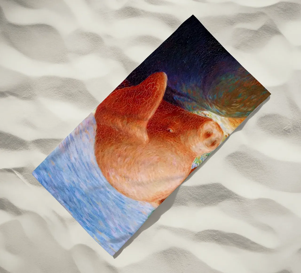 René Magritte - Un colpo di fortuna (1960) telo mare da Chérie Prints