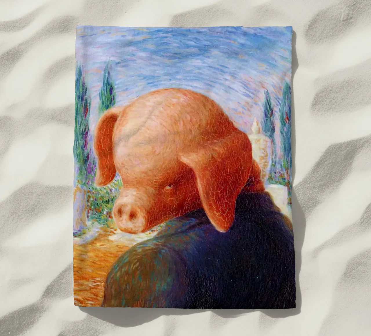 René Magritte - Un colpo di fortuna (1960) telo mare da Chérie Prints