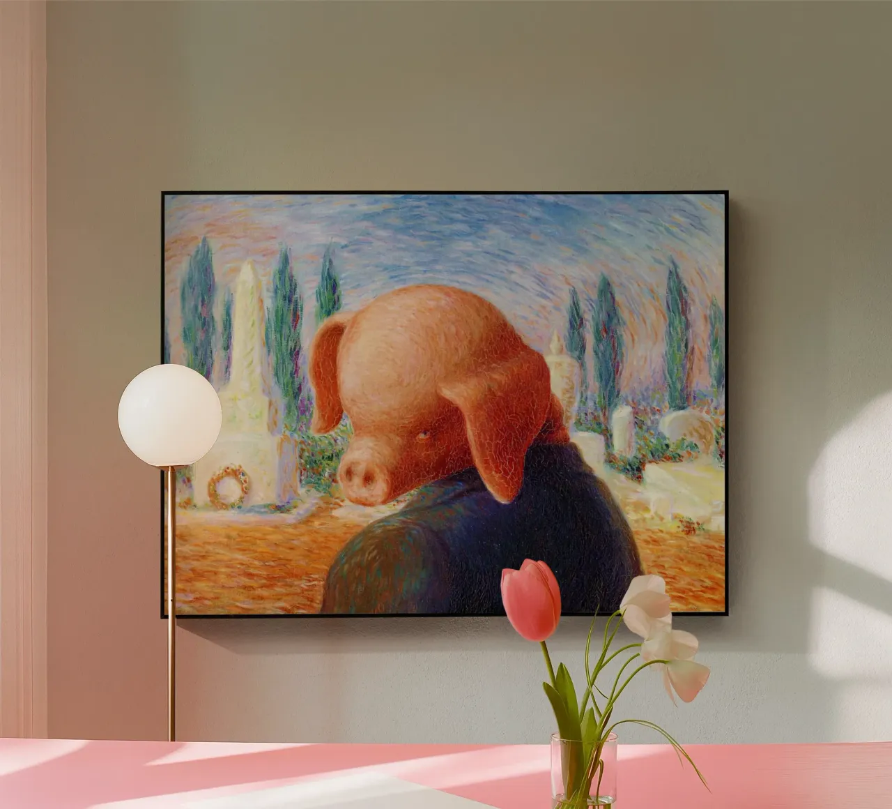 René Magritte - Un golpe de suerte (1960) metacrilato de Chérie Prints