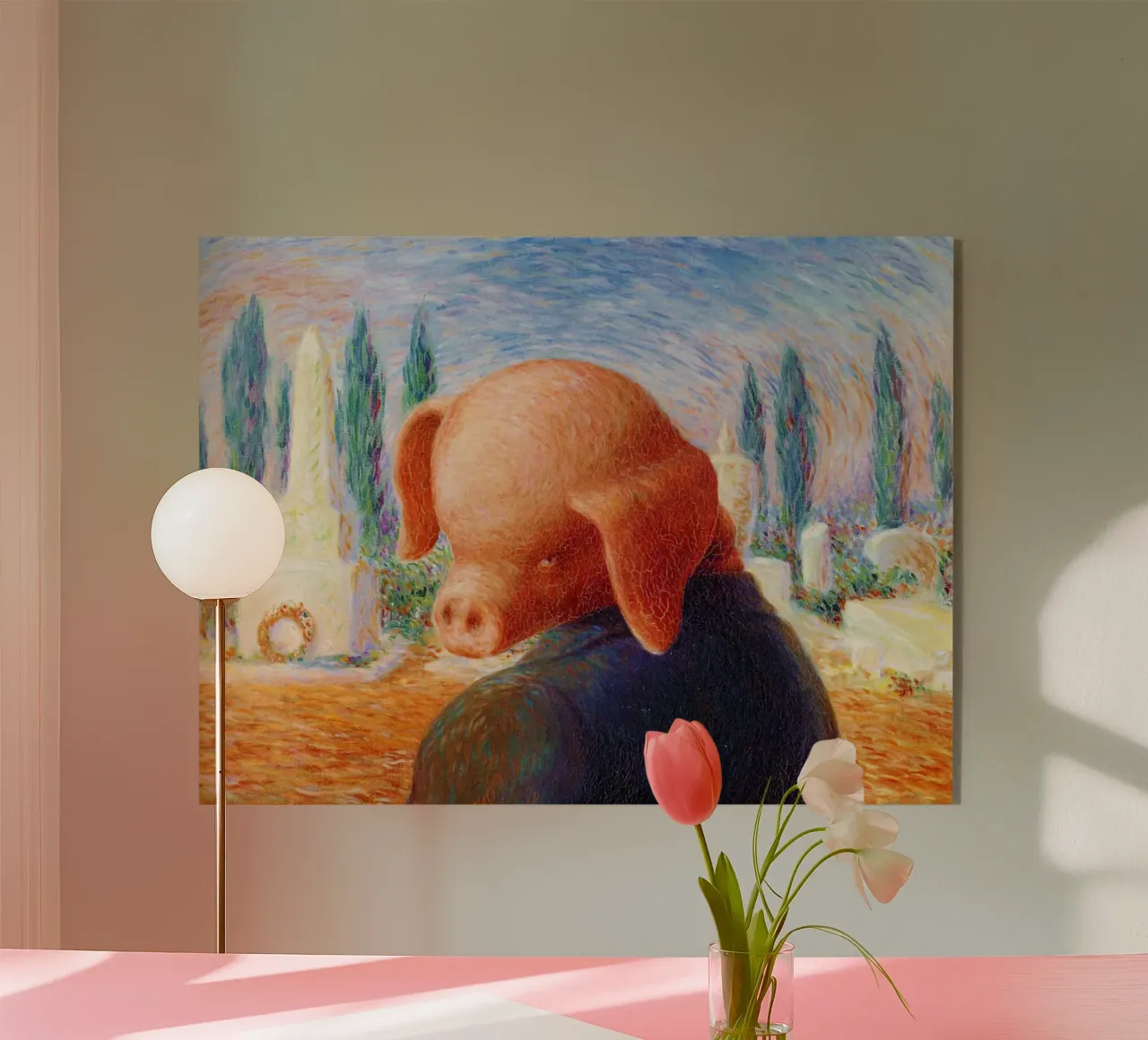 René Magritte - Un golpe de suerte (1960) metacrilato de Chérie Prints