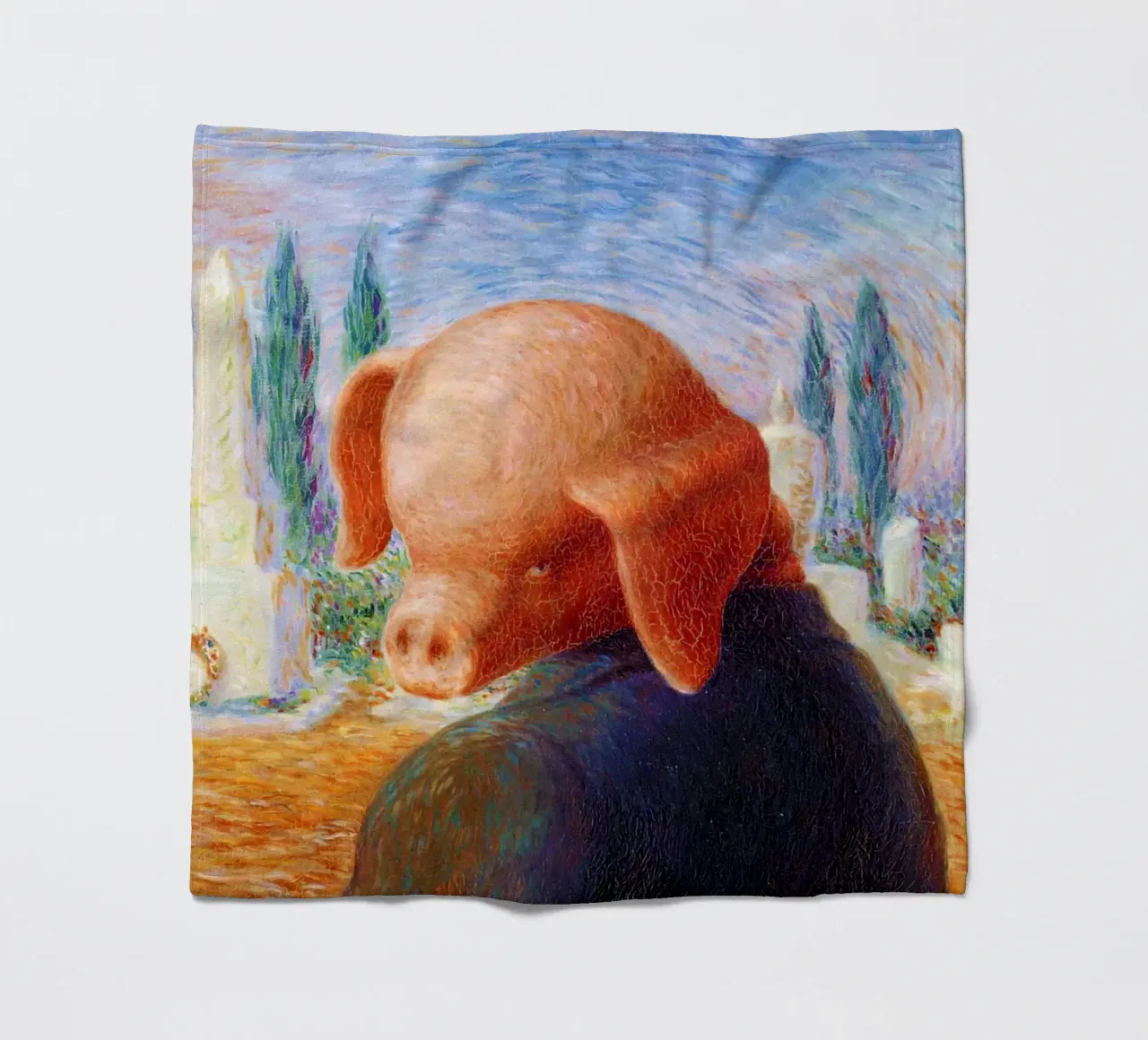 René Magritte - Un colpo di fortuna (1960) coperta in pile da Chérie Prints