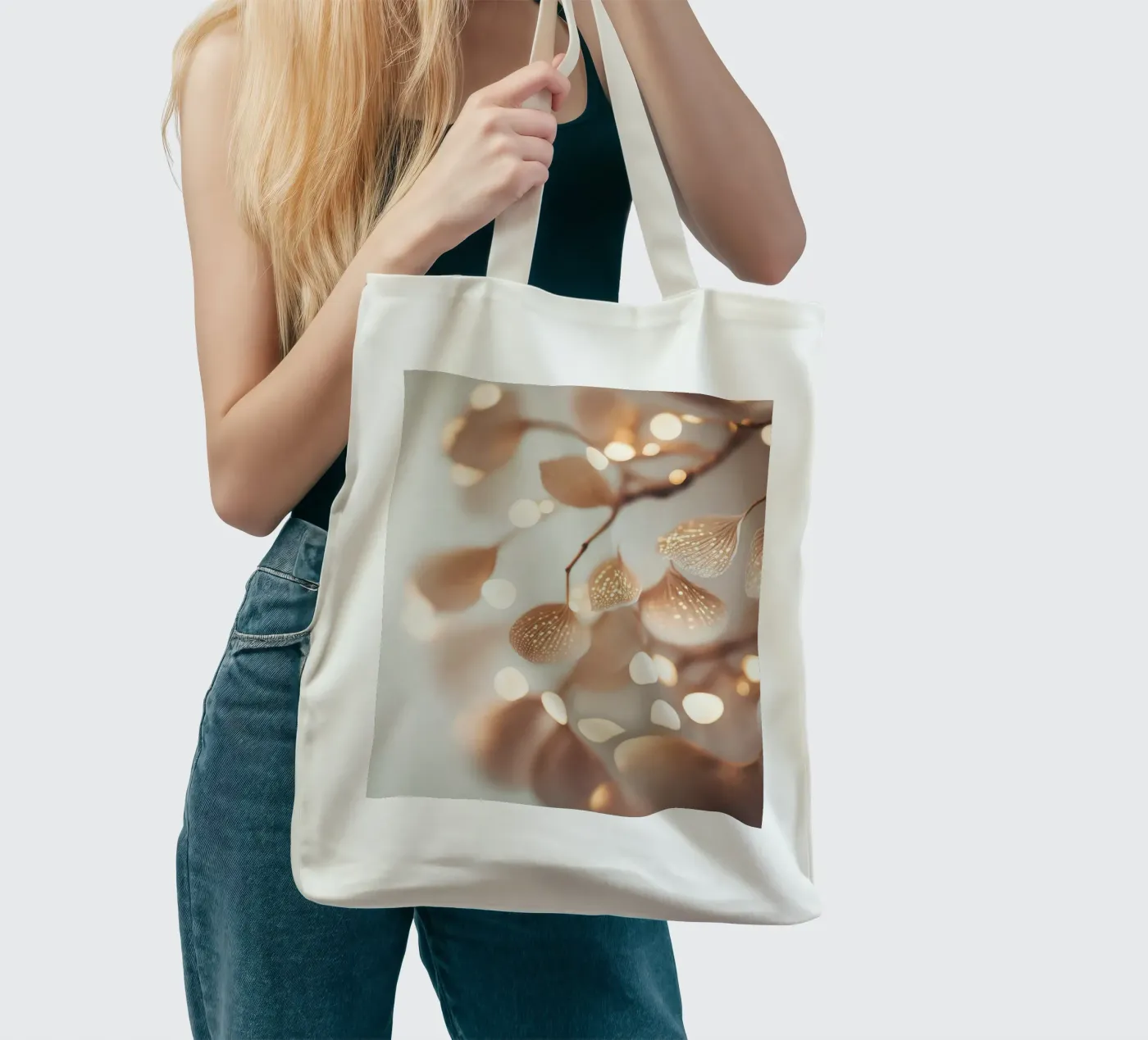 Tiny Leafs borsa in juta da treechild