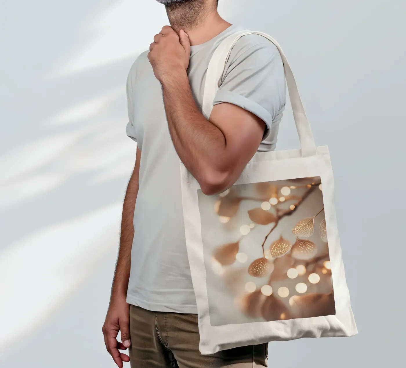 Tiny Leafs borsa in juta da treechild