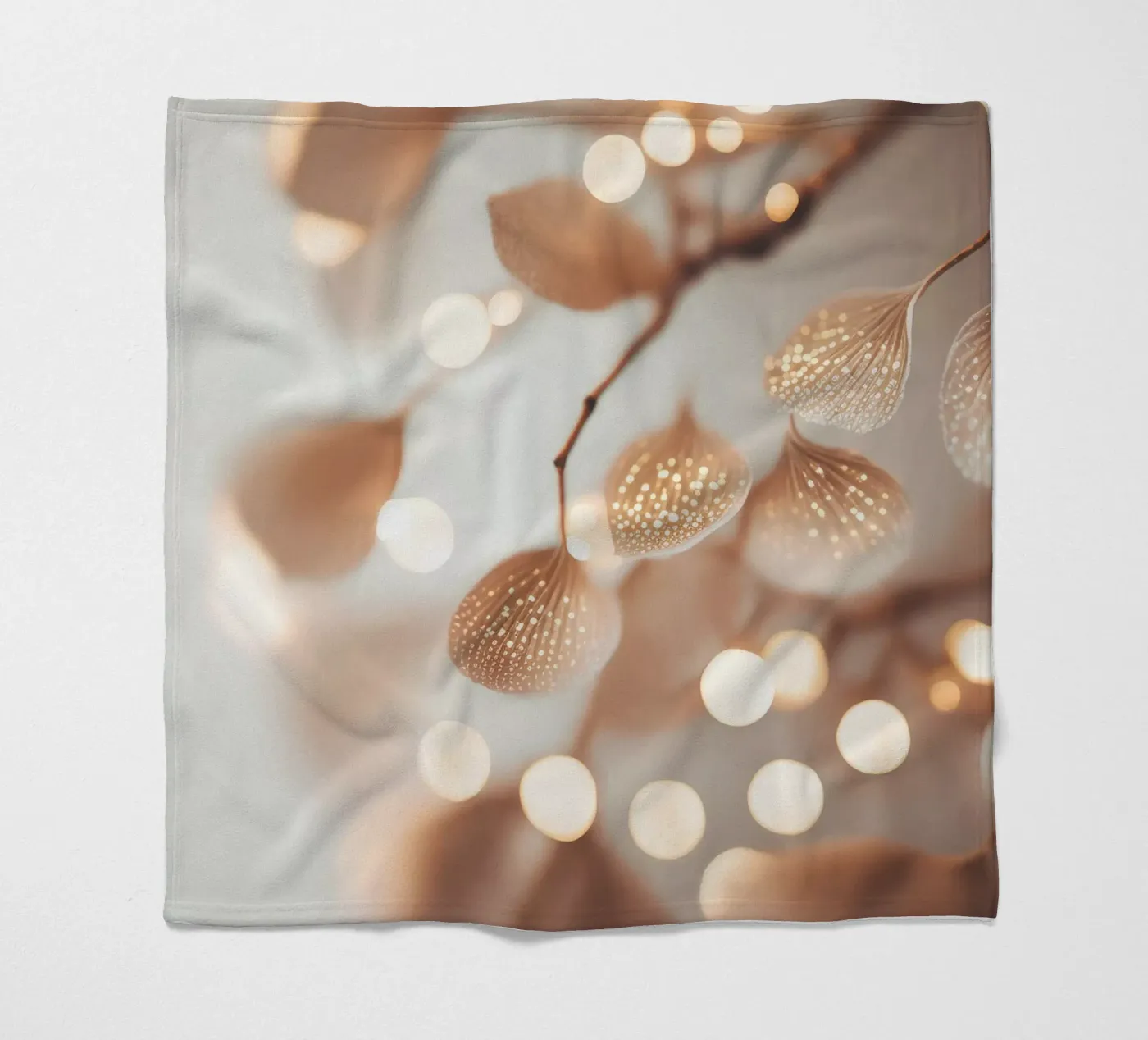 Tiny Leafs fleece blanket by treechild