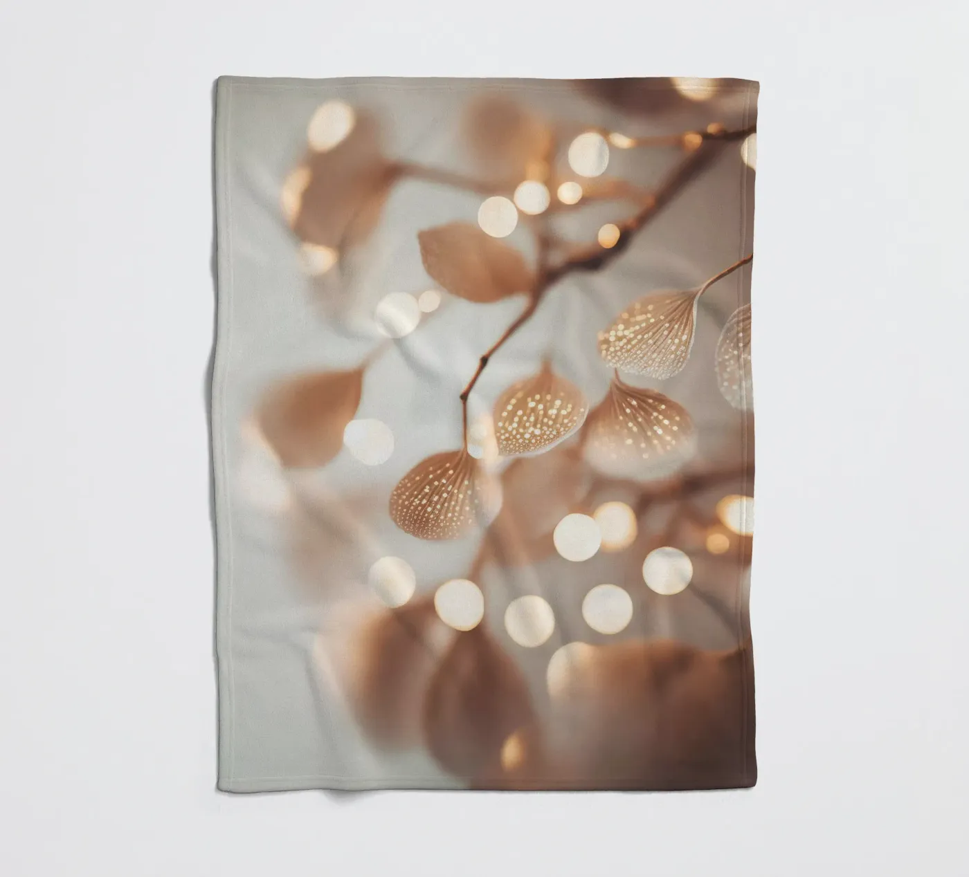 Tiny Leafs fleece blanket by treechild