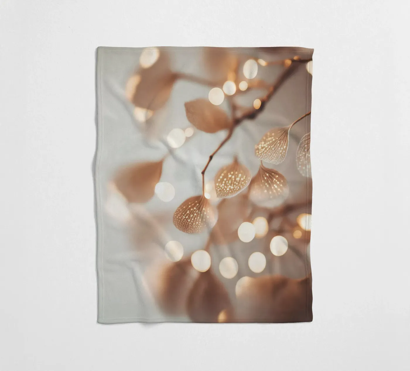 Tiny Leafs fleece blanket by treechild