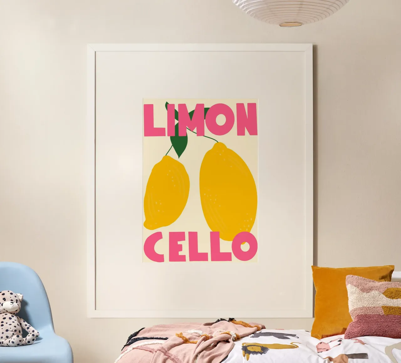Limoncello Pop Art Retro Kitchen Poster poster con telaio in legno da vintagepod