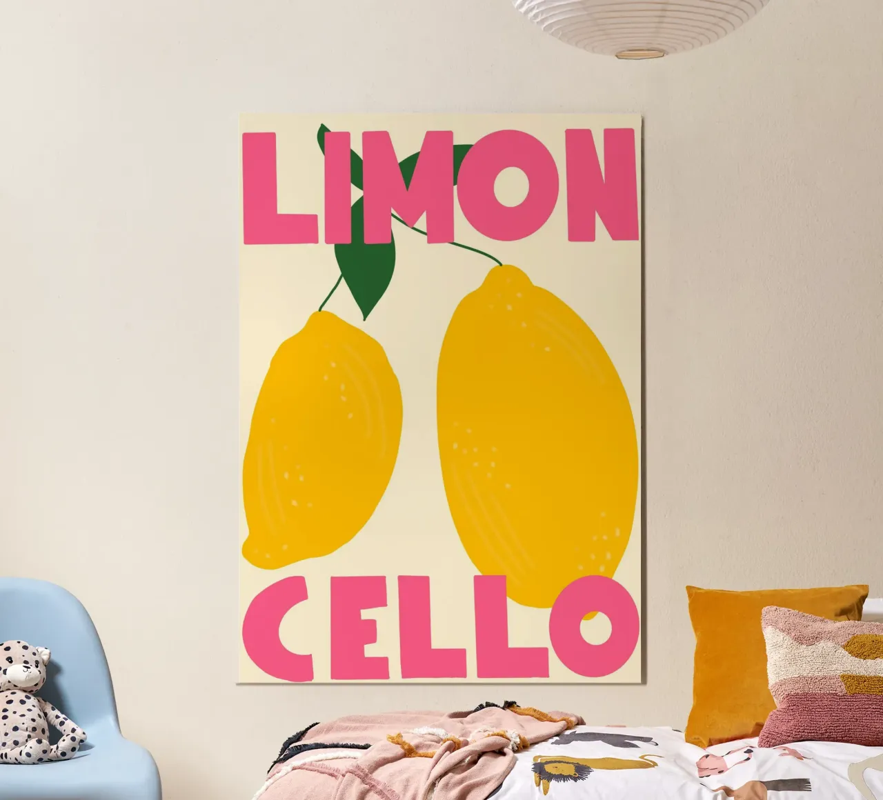 Limoncello Pop Art Retro Kitchen Poster poster con telaio in legno da vintagepod