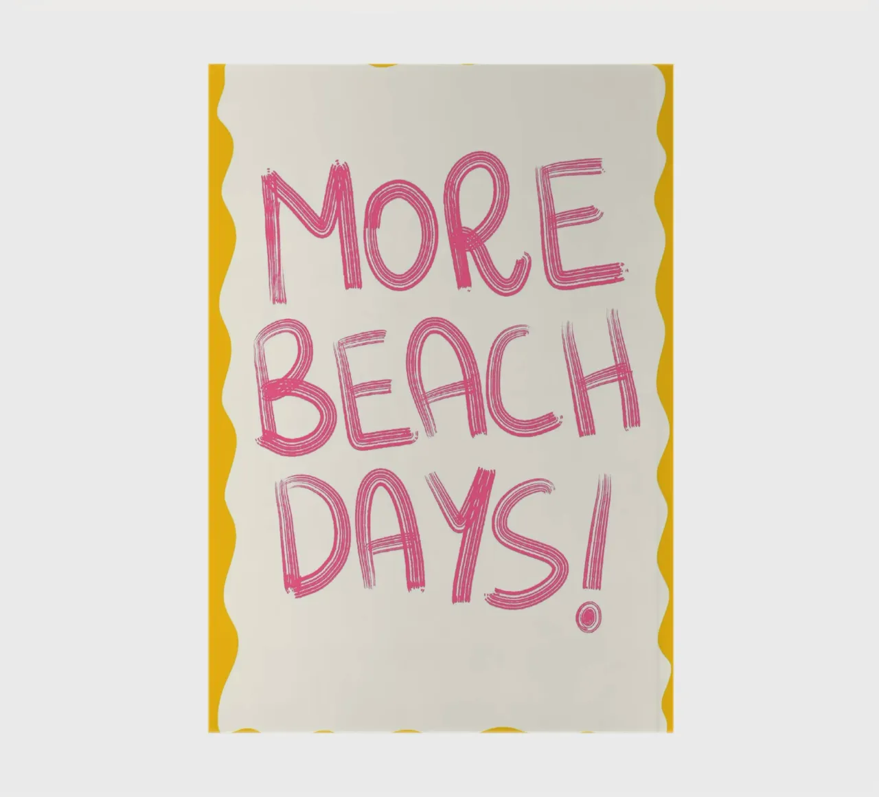 More Beach Days! Retro Text Poster notebook by vintagepod