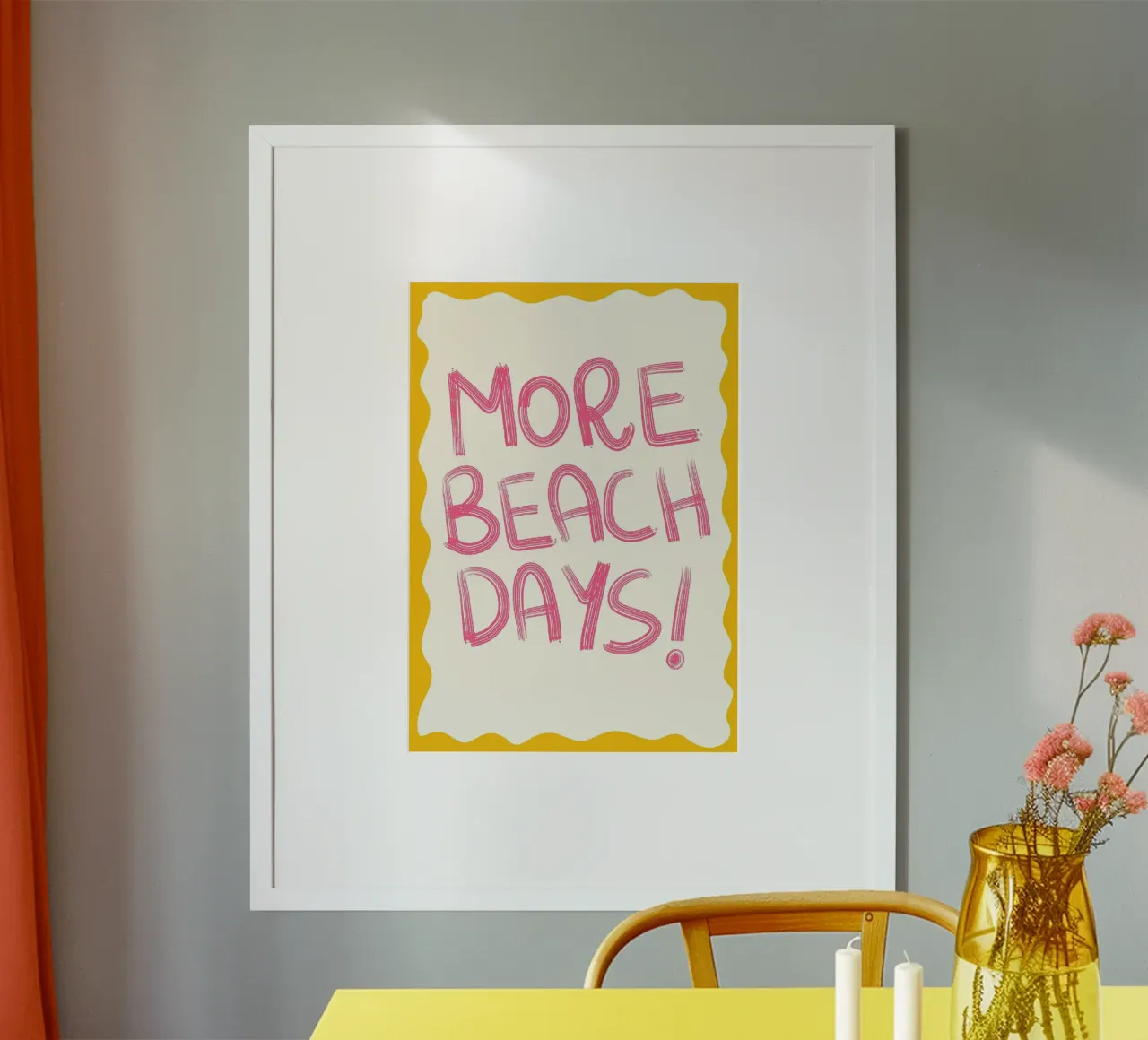 Altri giorni di spiaggia! Poster con testo retrò poster da vintagepod