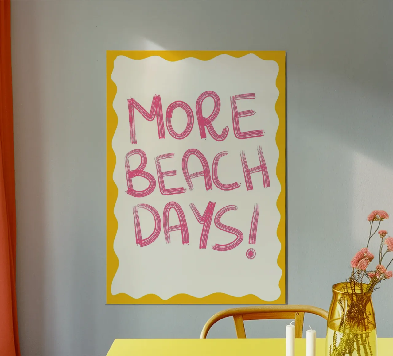 Altri giorni di spiaggia! Poster con testo retrò poster da vintagepod
