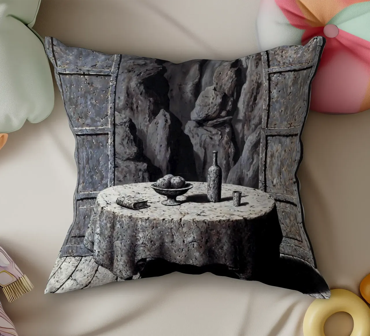 René Magritte - Memoria di un viaggio III cuscino da Chérie Prints