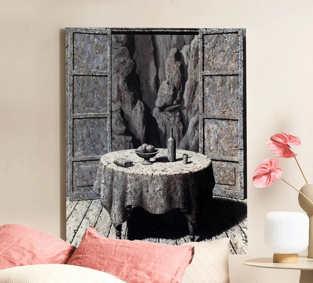 René Magritte - Memoria di un viaggio III tela con Cornice a cassetta da Chérie Prints
