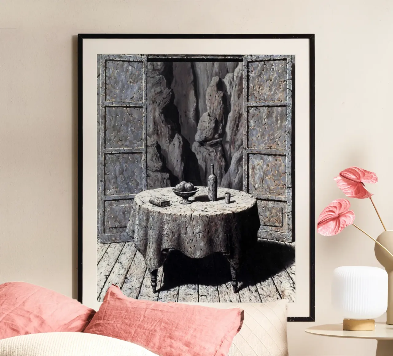 René Magritte – Memory of a Journey III poster by Chérie Prints