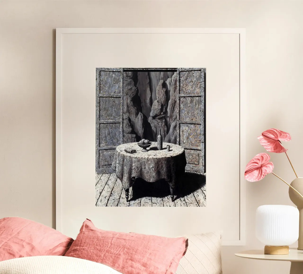 René Magritte – Memory of a Journey III poster by Chérie Prints