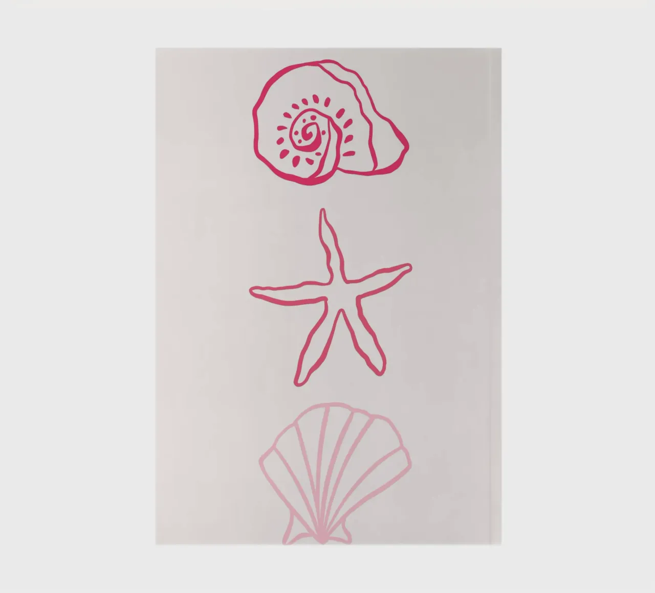 Seashells & Starfish Minimalist Art Print notebook by vintagepod