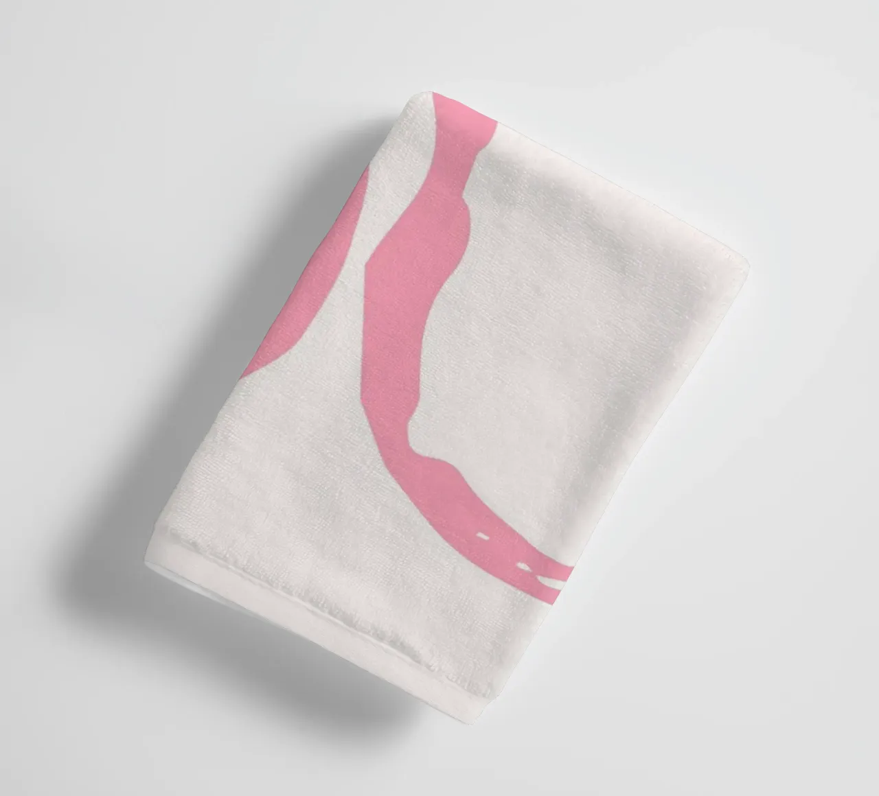 Minimalist Pink Flip Flops Line Art Print towel by vintagepod