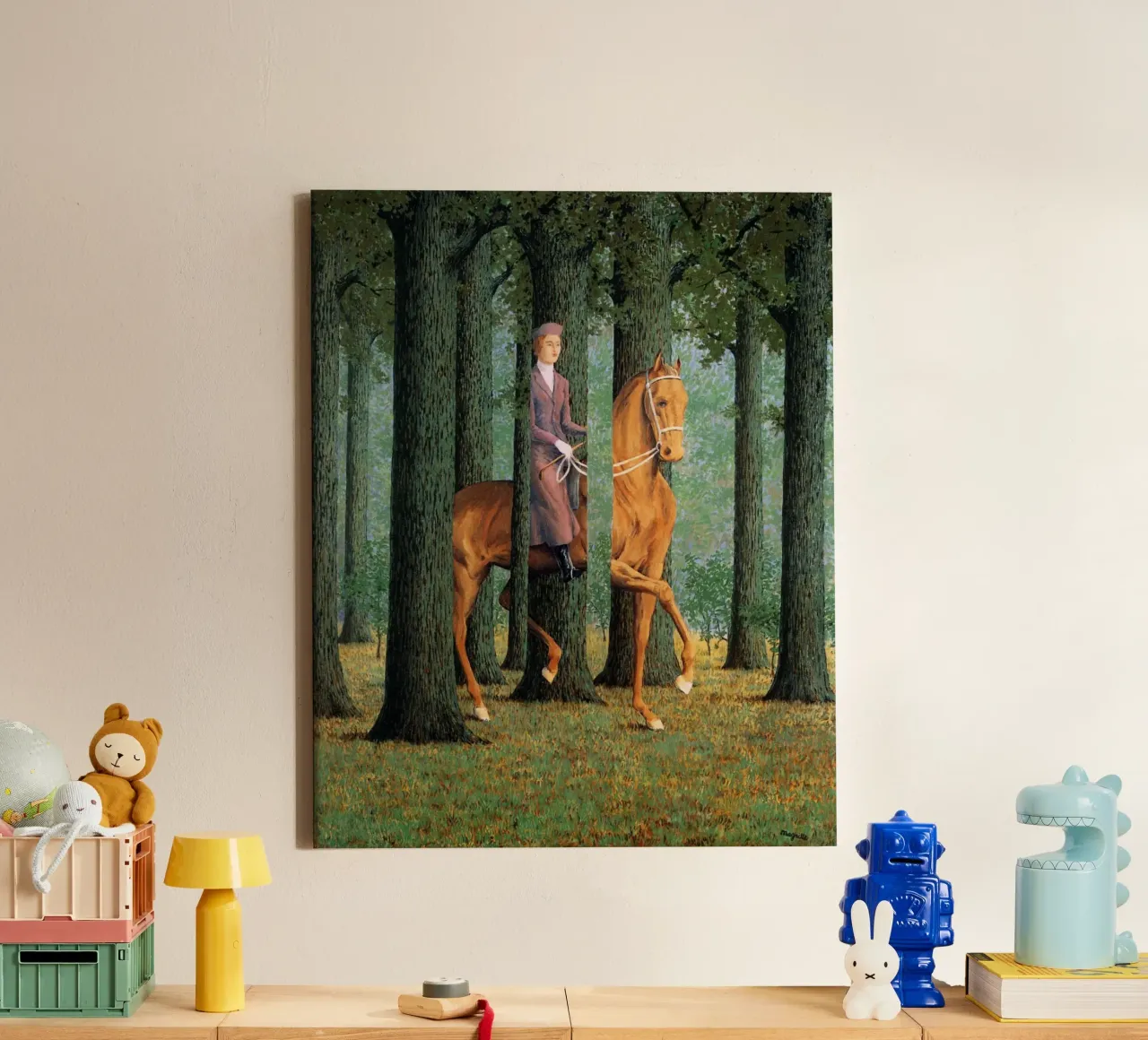 René Magritte – The Blank Signature (1965 canvas with Floater frame by Chérie Prints