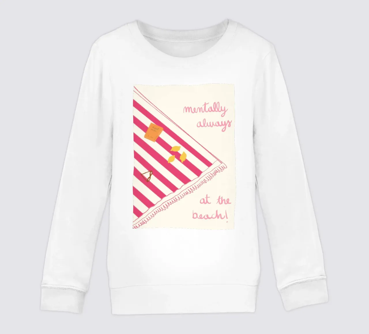 Arte retrò Mentally Always at the Beach felpa bambino da vintagepod
