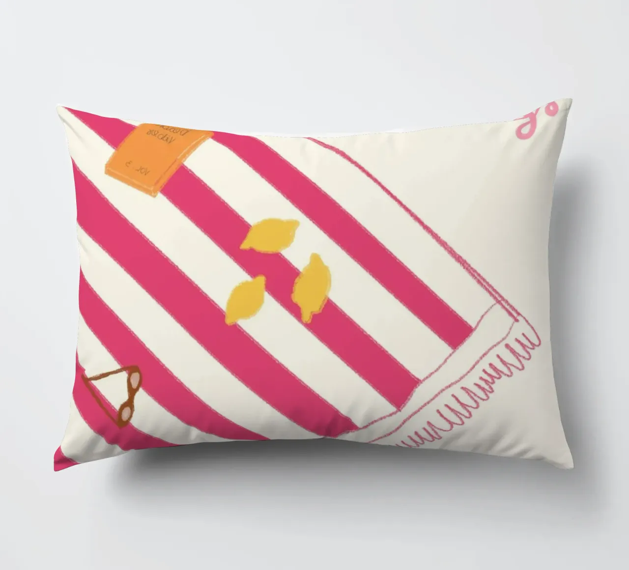 Arte retrò Mentally Always at the Beach cuscino da vintagepod