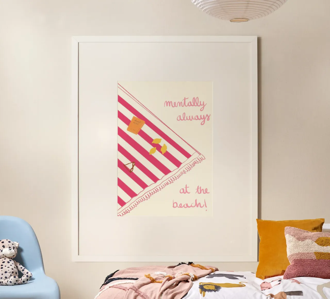 Arte retrò Mentally Always at the Beach poster da vintagepod