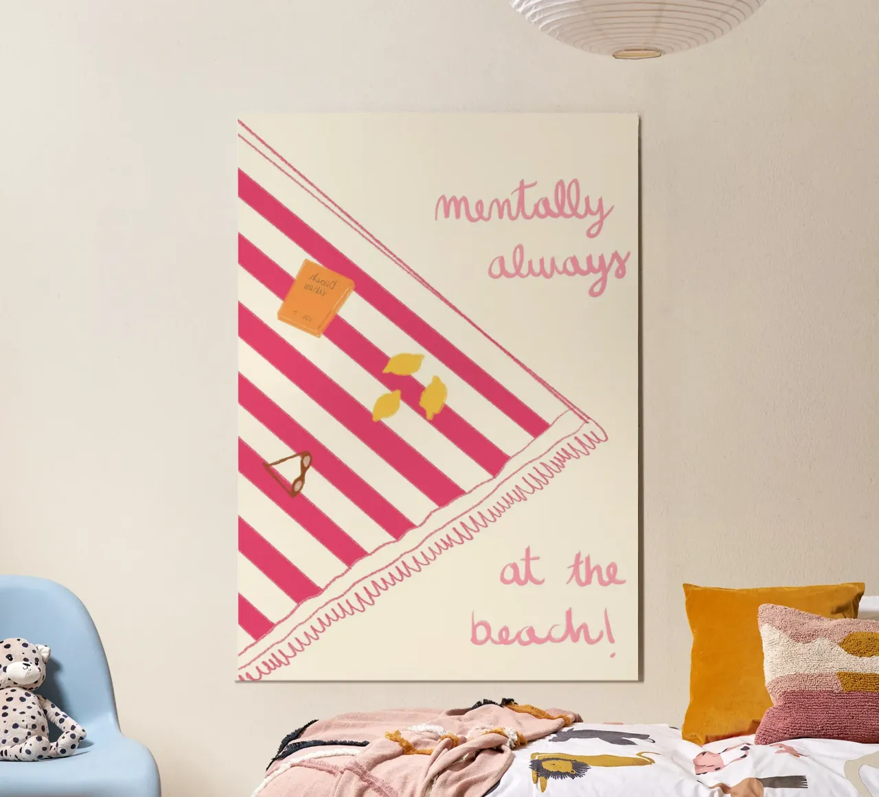 Arte retrò Mentally Always at the Beach poster da vintagepod
