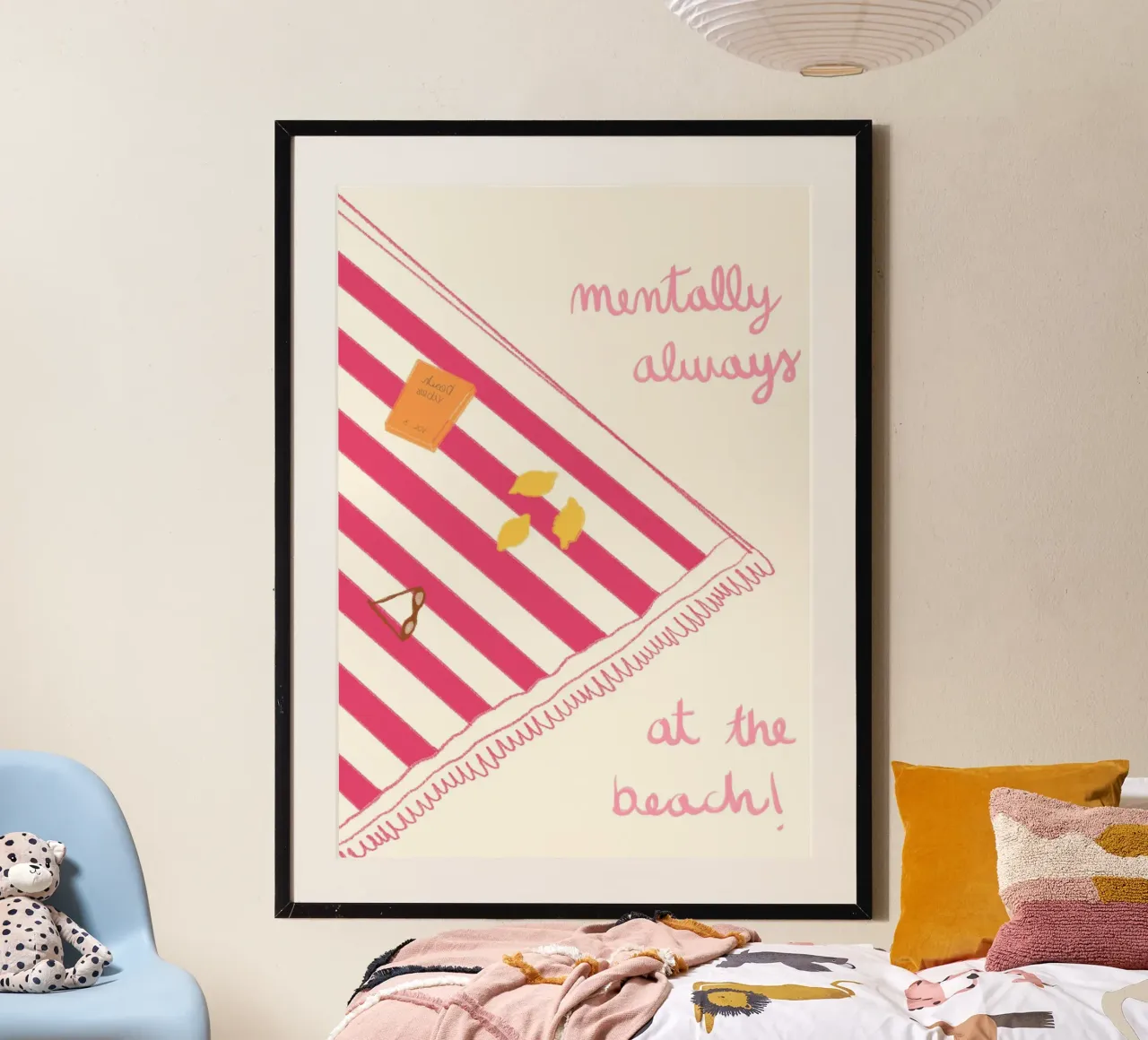 Arte retrò Mentally Always at the Beach poster da vintagepod