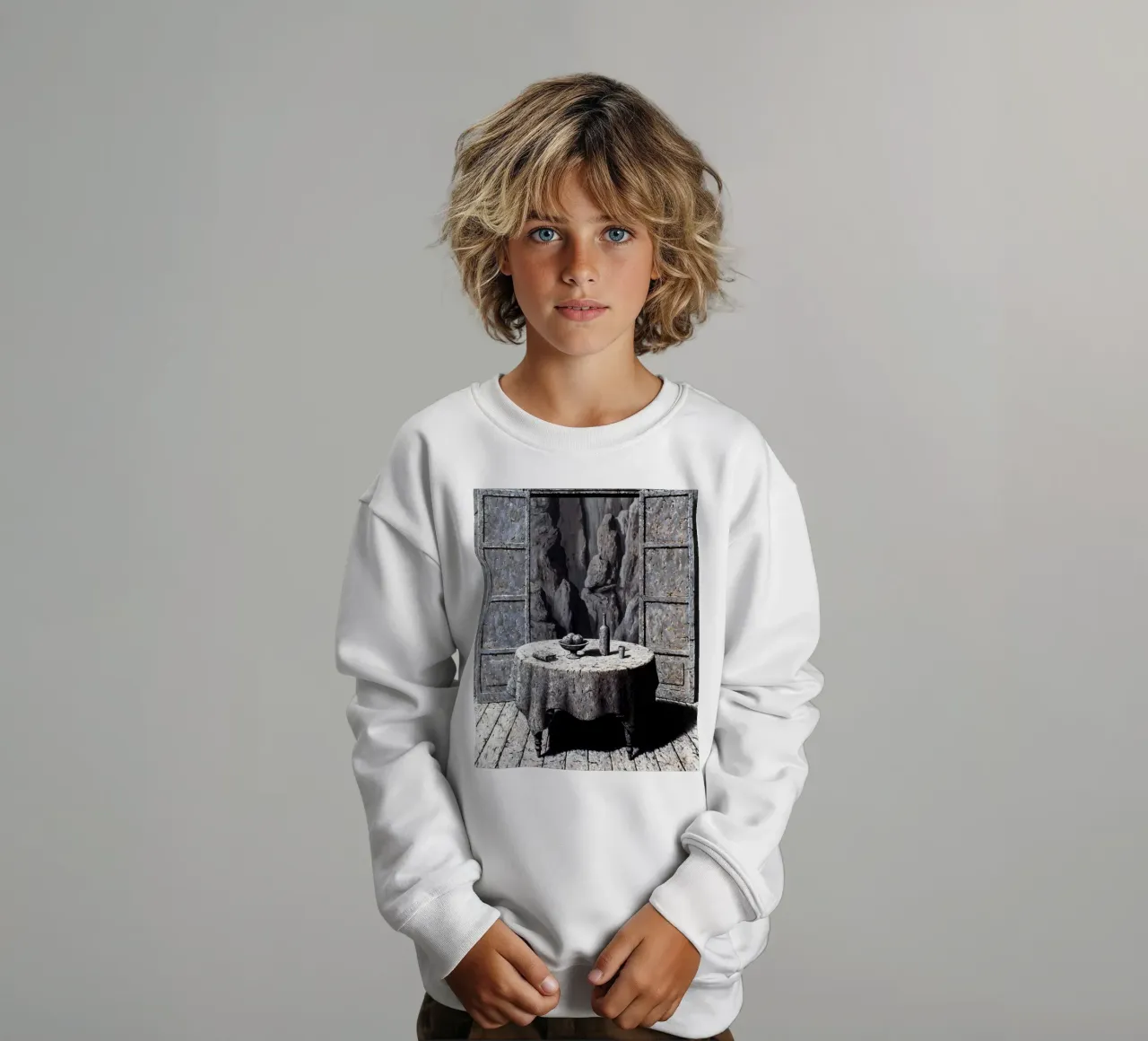 René Magritte - Memoria di un viaggio III felpa bambino da Classic Art Prints