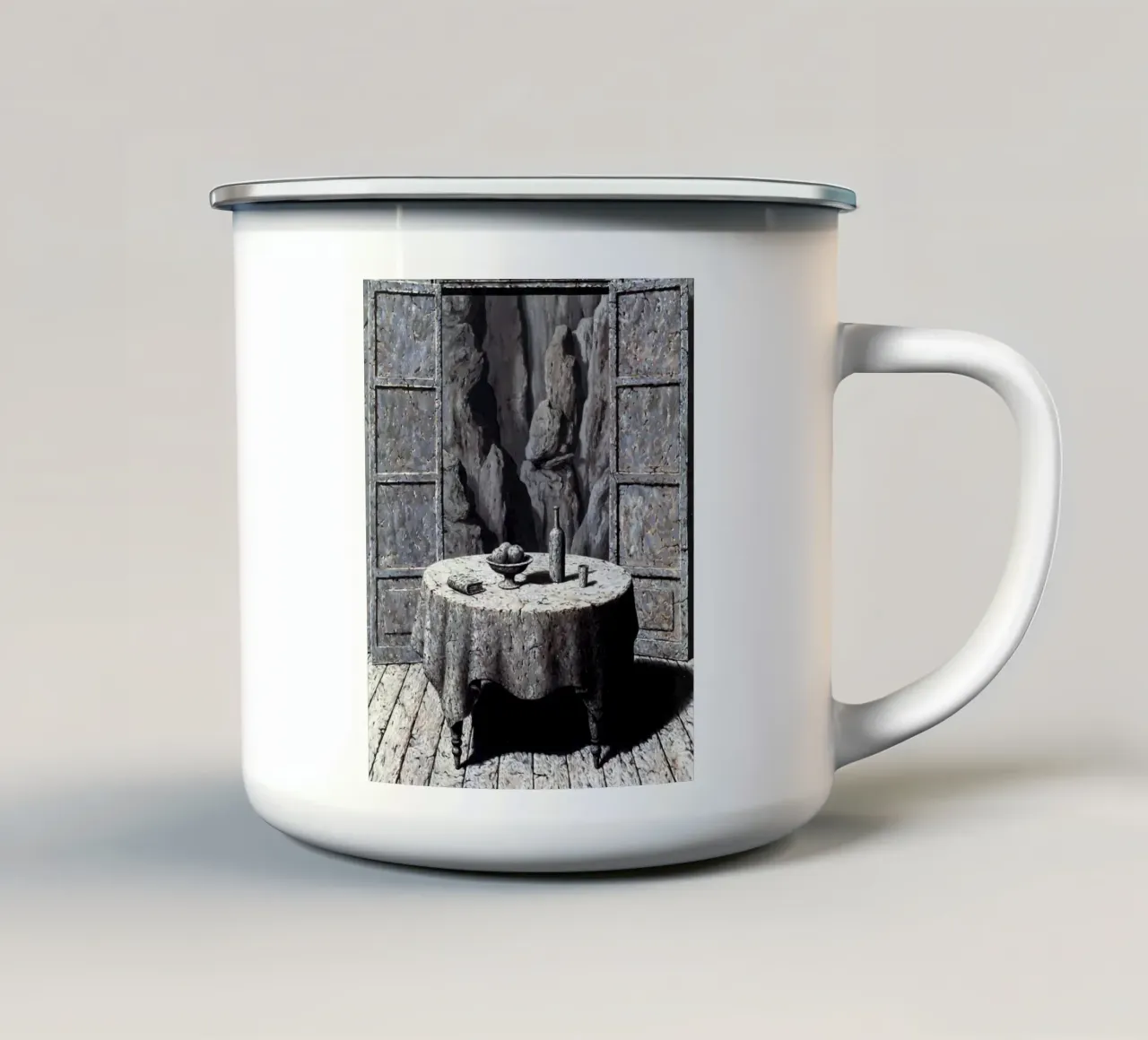 René Magritte - Memoria di un viaggio III tazza in smalto da Classic Art Prints