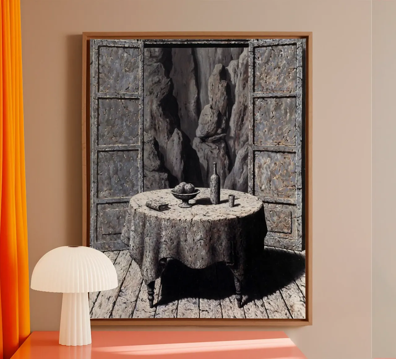 René Magritte – Memory of a Journey III canvas with Floater frame by Classic Art Prints