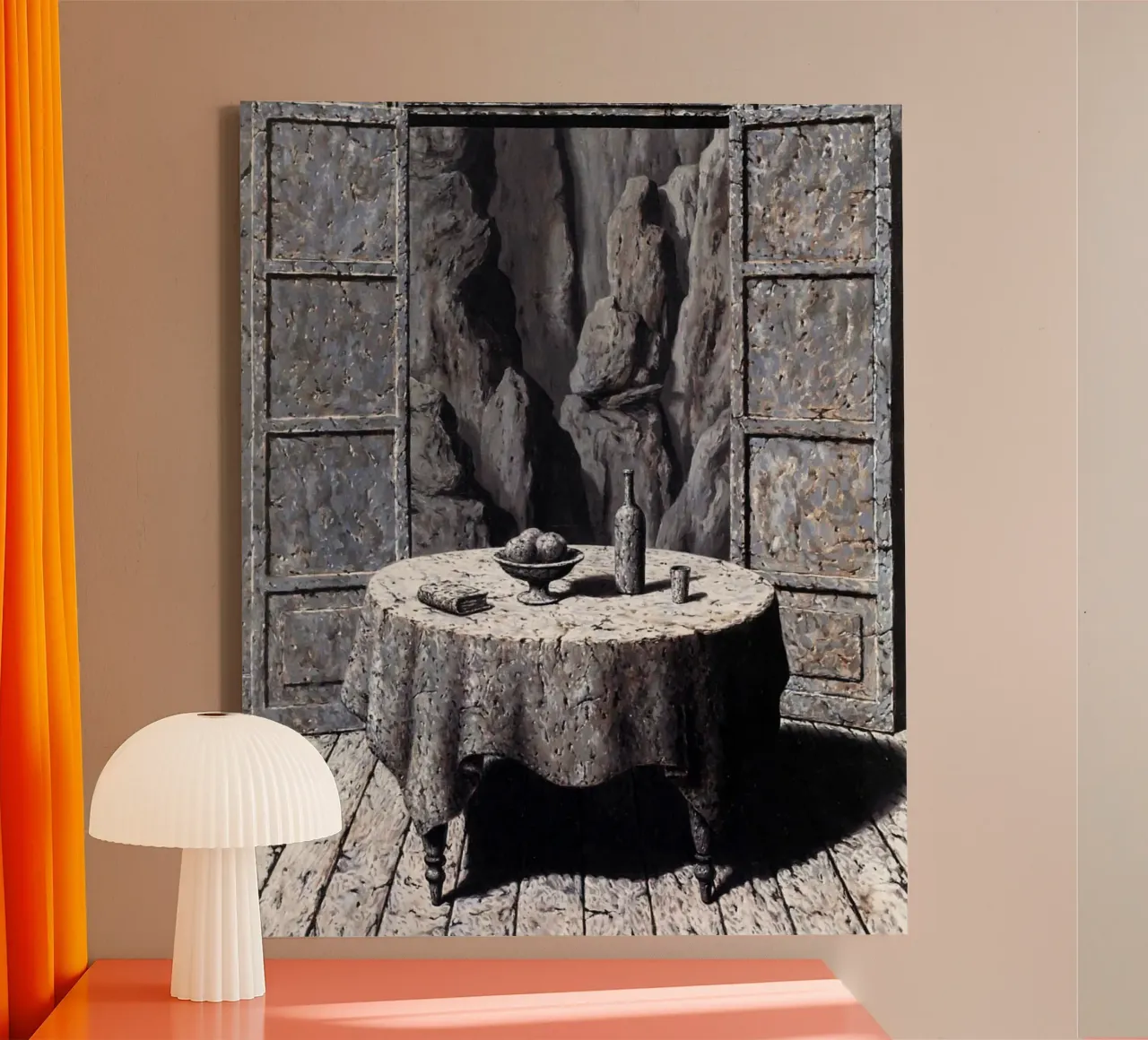 René Magritte – Memory of a Journey III canvas with Floater frame by Classic Art Prints