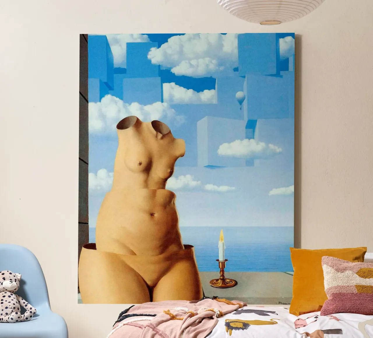 René Magritte - Delusioni di grandezza (1967) tela con Cornice a cassetta da Classic Art Prints